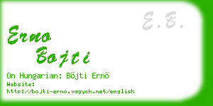 erno bojti business card
