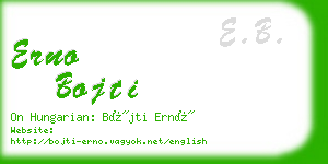 erno bojti business card